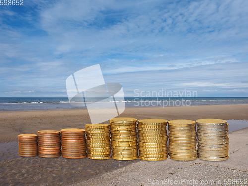 Image of Money on the beach
