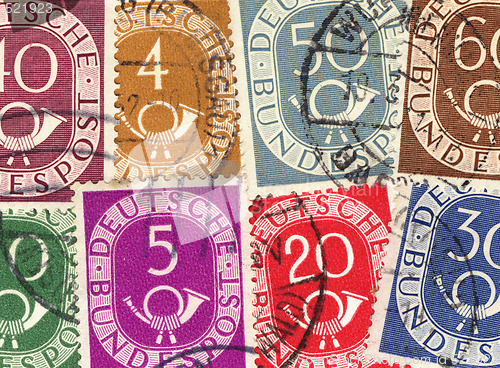 Image of post horn stamps