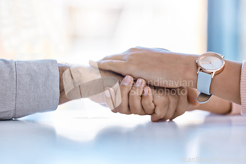 Image of Hands of empathy, support and help for hope, mental health and depression in community counseling for trust, anxiety and sad news. Life coach kindness, sorry and care for healing, faith and gratitude