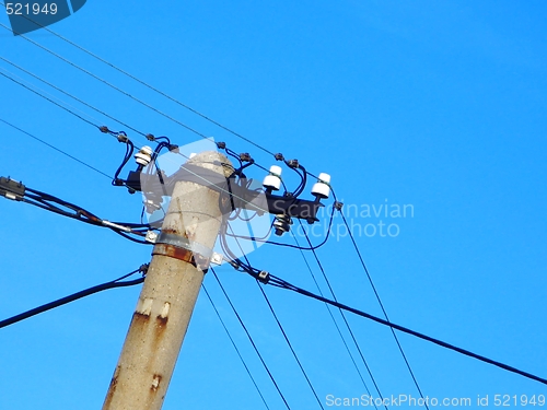 Image of Old  power pole