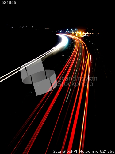 Image of Lights of evening traffic