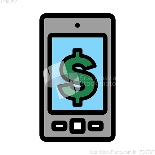Image of Smartphone With Dollar Sign Icon