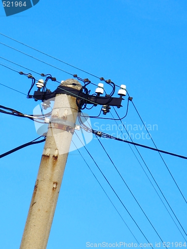 Image of Old  power pole