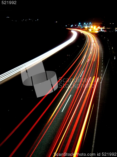 Image of Lights of evening traffic