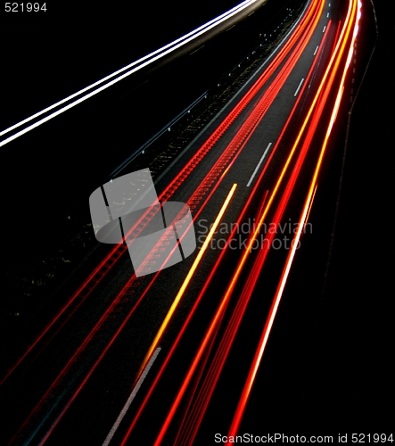 Image of Lights of evening traffic