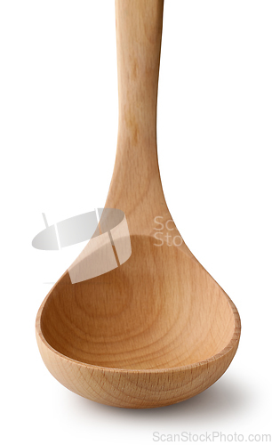 Image of empty wooden ladle