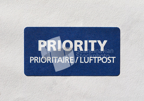 Image of Priority mail label