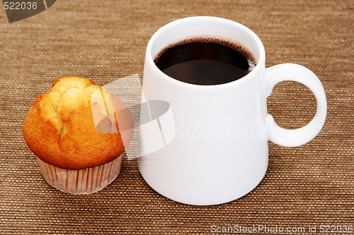 Image of hot chocolate and muffin