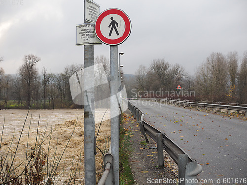 Image of River Po flood in Turin