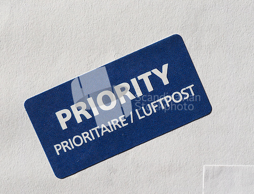 Image of Priority mail label