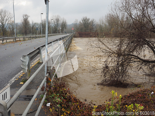 Image of River Po flood in Turin