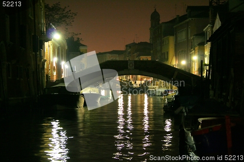 Image of Venice by Night -  Romantic canal