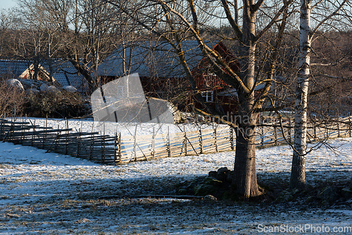 Image of Farm in Sweden in winter