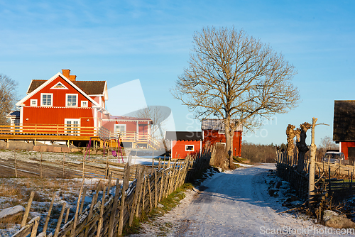 Image of On a clearm sunny winterday in Sweden