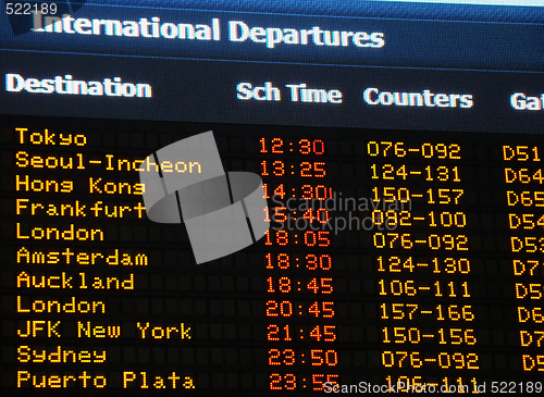 Image of Airport information board