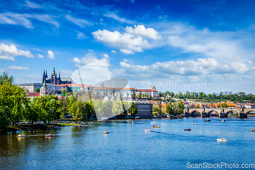 Image of View of Vltava river and Gradchany, Prague