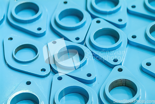 Image of Blue industrial components