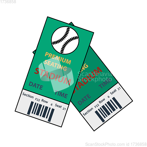 Image of Baseball Tickets Icon
