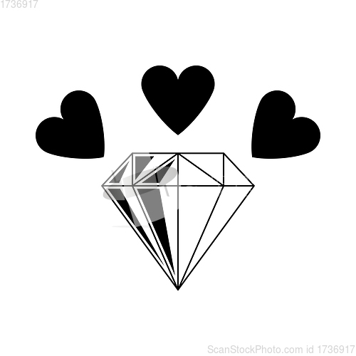 Image of Diamond With Hearts Icon