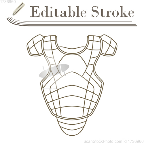 Image of Baseball Chest Protector Icon