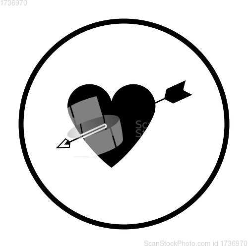 Image of Pierced Heart By Arrow Icon