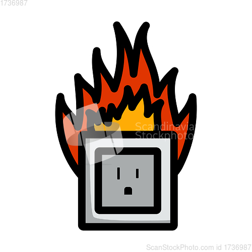 Image of Electric Outlet Fire Icon