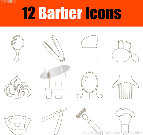 Image of Barber Icon Set