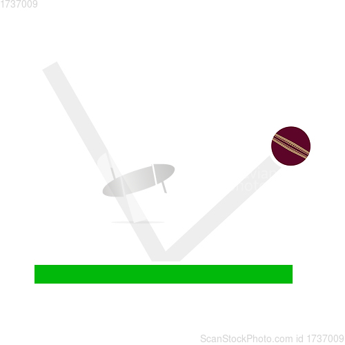 Image of Cricket Ball Trajectory Icon