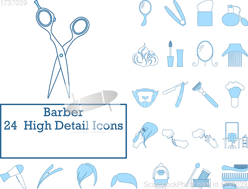 Image of Barber Icon Set