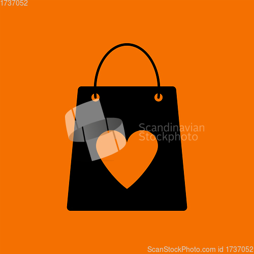 Image of Shopping Bag With Heart Icon