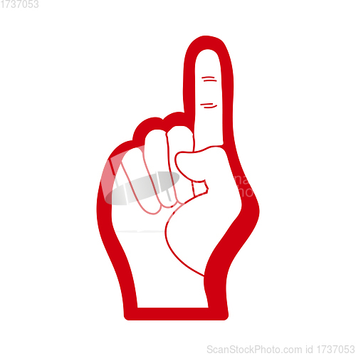 Image of American Football Foam Finger Icon