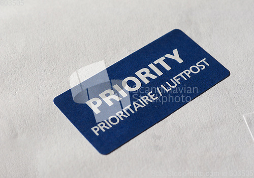 Image of Priority mail label