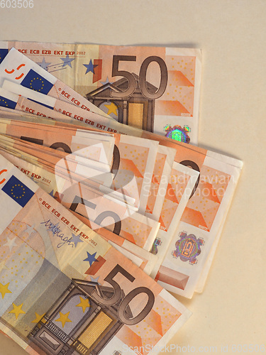 Image of Euro (EUR) notes, European Union (EU) with copy space