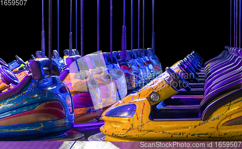 Image of colorful bumper cars