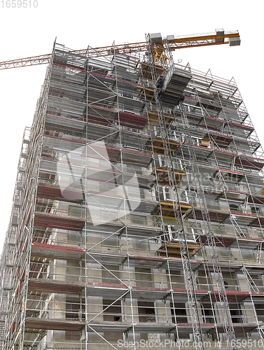 Image of high rise with scaffolding