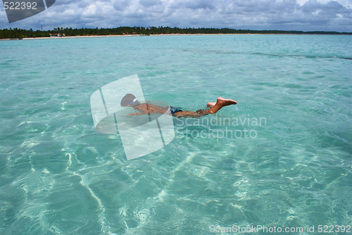 Image of Swimming in crystalline clear waters in Maragogi,  Brazil