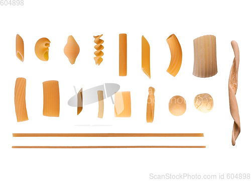 Image of Traditional Italian pasta isolated over white