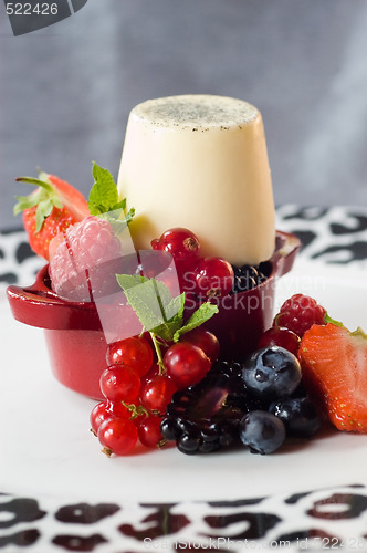 Image of Panacotta and summer fruit