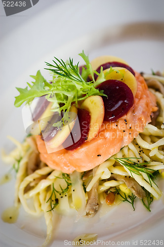 Image of salmon and pasta