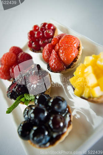 Image of selection of mini fruit tarts