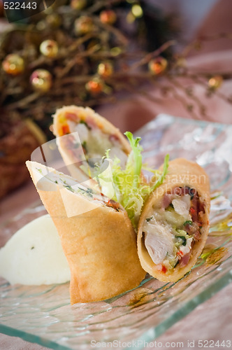 Image of Turkey and sprout spring roll