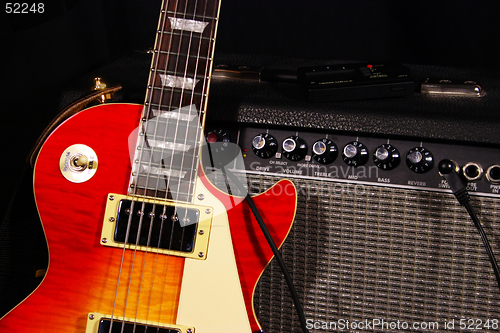 Image of Sunburst Electric Guitar and Amp