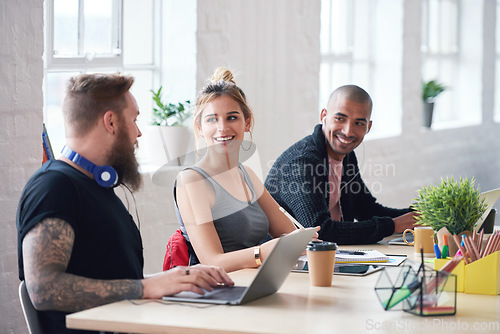 Image of College students in class young woman discussing group project with friend brainstorming ideas together enjoying teamwork