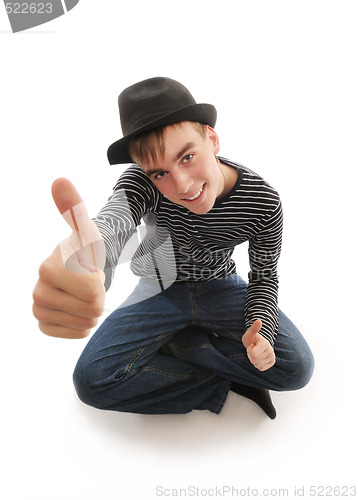 Image of Young man with hat