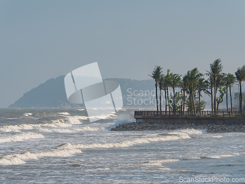 Image of Sam Son Beach, Thanh Hoa, Vietnam on a windy day