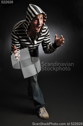 Image of Guy in striped clothes