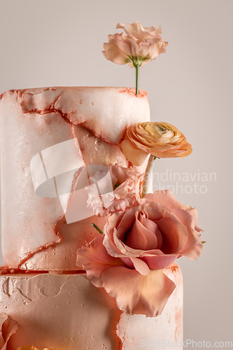 Image of Close up of beautiful wedding cake