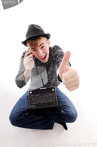 Image of Young man with hat