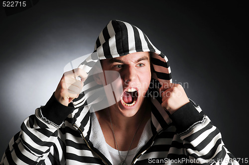 Image of Guy in striped clothes