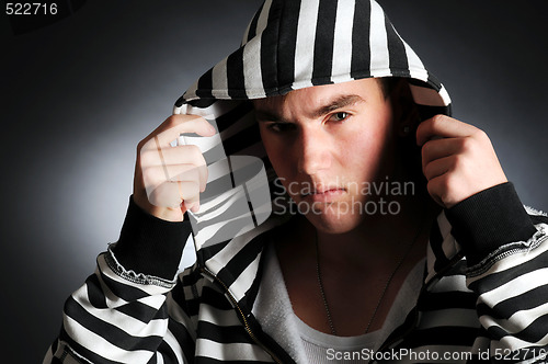 Image of Guy in striped clothes